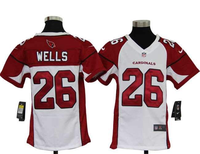 Arizona Cardinals 26 Ohio State Wells Youth Nike NFL white Jerseys